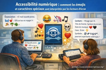 Accessibilité numérique : comment les émojis et caractères spéciaux sont lus par les lecteurs d’écran