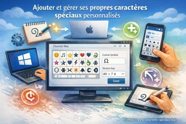 Comment ajouter et gérer ses propres caractères spéciaux personnalisés sur Windows, Mac et mobiles ?