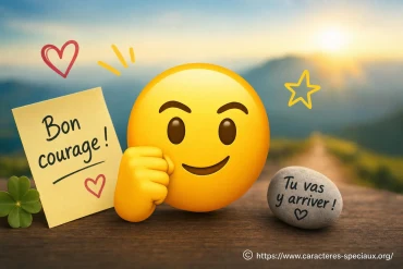 Quel emoji utiliser pour souhaiter bon courage ?