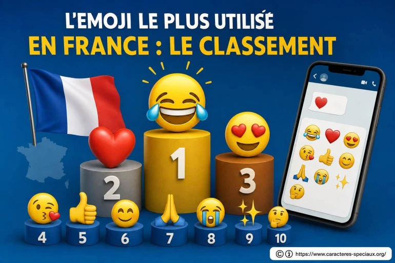 L'emoji le plus utilisé en France : quel est le classement complet ?